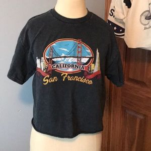 John Galt cropped vintage look San Francisco tee